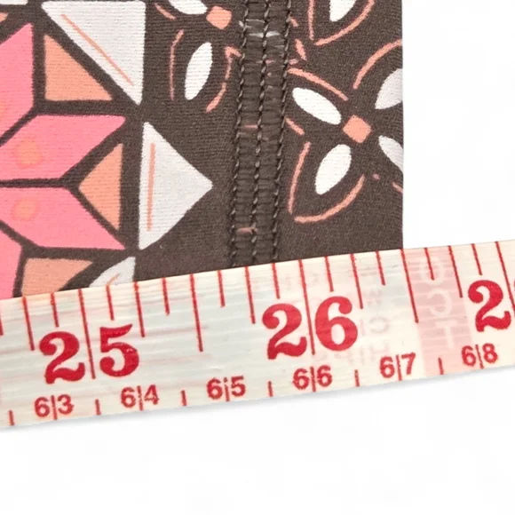 Aerie Women's Leggings with Pink and Brown Geometric Pattern Size L EUC - Picture 16 of 16